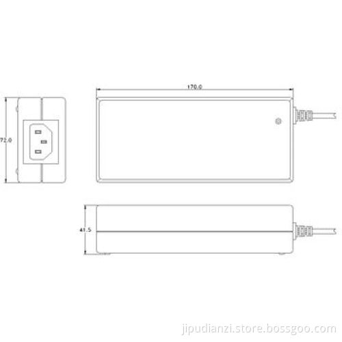 Desktop AC/DC Switching Adapter with CEC LV Efficiency Level and 120 to 150W Output Power